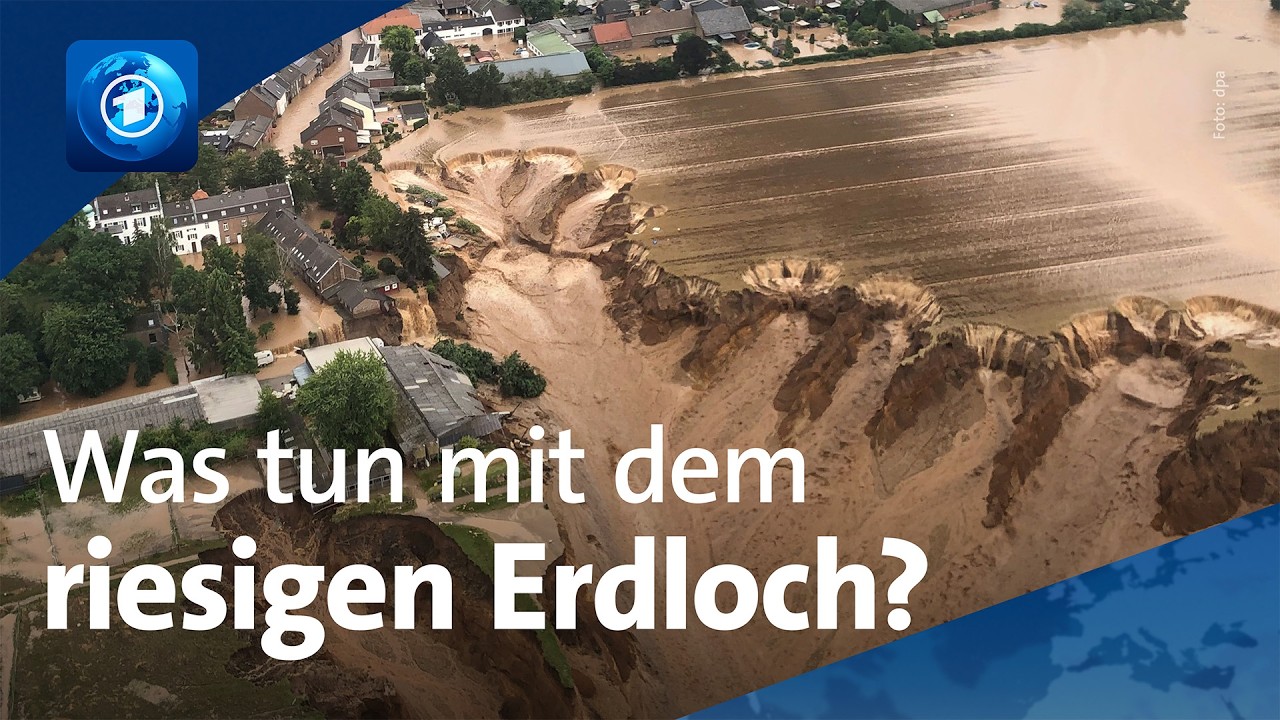 Erftstadt-Blessem nach der Flut: Was soll mit dem Erdloch geschehen?