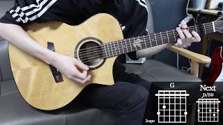 Can&#39;t See Staight - Jamie Lawson with Ed Sheeran Guitar Cover for Beginner Playing by [Musicdrawing]