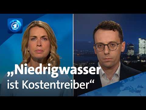 Video Thumbnail: Folgen des Niedrigwassers für Wirtschaft und Verbraucher | tagesthemen-Interview