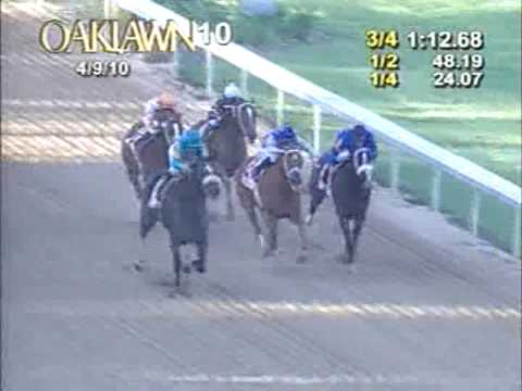 Zenyatta winning the 2010 Apple Blossom at Oaklawn Park