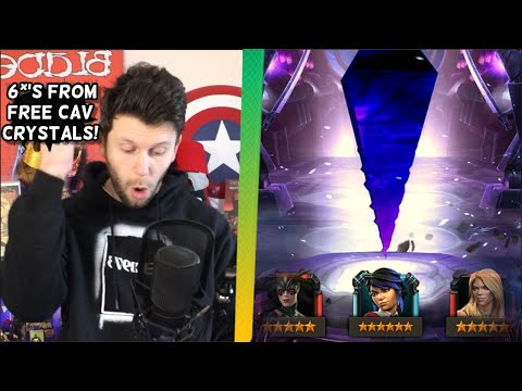 Very Lucky 16X Free Cavalier Crystal Opening | With Mythic & 6* Basics | Marvel Contest of Champions