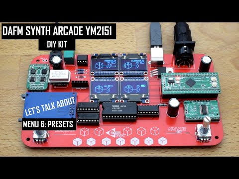 DAFM synth ARCADE YM2151 DIY KIT - MENU 6/6