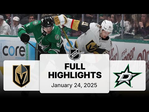 NHL Highlights | Golden Knights vs. Stars | January 24, 2025