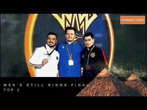 Top 3 in Men's Still Rings Final - 2023 Cairo Gymnastics Apparatus World Cup