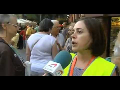 Manifestación en la Sagrada Familia contra la masificación turística en este barrio de Barcelona