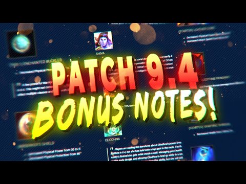 BONUS PATCH 9.4 NOTES BIG ITEM NERFS