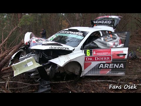 Lausitz Rallye 2025 (Fans Osek)_big crash Fabian Kreim - Frank Christian, Volkswagen Polo GTI R5