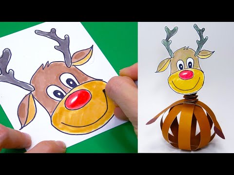 DIY paper crafts Paper toys Christmas crafts deer