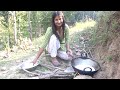Village Girl Cooking And Eating Khir In Peaceful Rural Life Relaxing Nature Sound Vlog