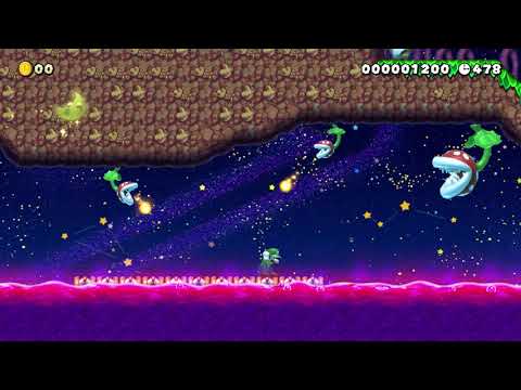 Super Mario Maker 2 Level Showcase: Lunar Boat Cruise