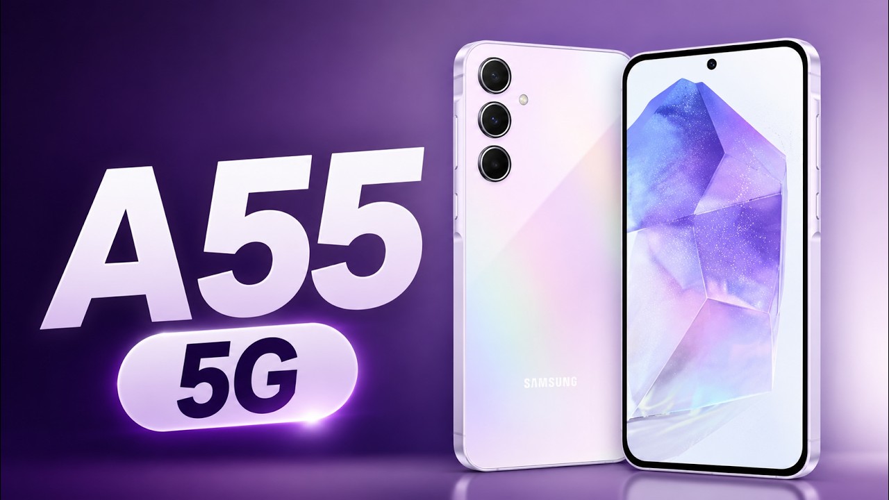 Miniatura da avaliação em vídeo de Smartphone Samsung Galaxy A55 5G 256 GB 8 GB RAM Azul Escuro