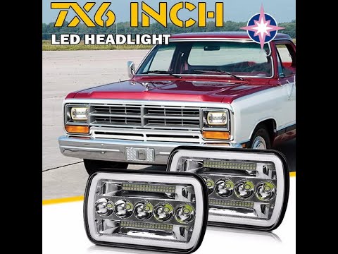 5x7 inch Angel Eyes DRL Square Car Truck LED Headlight