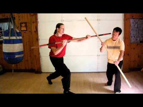The Art and Science of Staff Fighting:  Double striking and basic hooking disarms