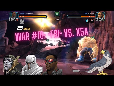 Season 31 War #10 - Super Satisfying Falcon vs. Thing Fight | Marvel Contest of Champions