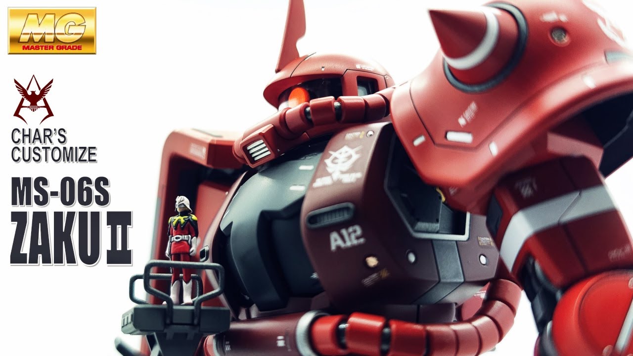 ガンプラ全塗装　MG MS-06S シャア専用ザク Ver.2.0「赤い彗星を目指して作ってみた」