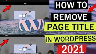 How to Remove / Disable Page title in Wordpress [SUPER EASY🚀]