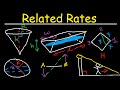 Related Rates - Conical Tank, Ladder Angle & Shadow Problem, Circle & Sphere - Calculus