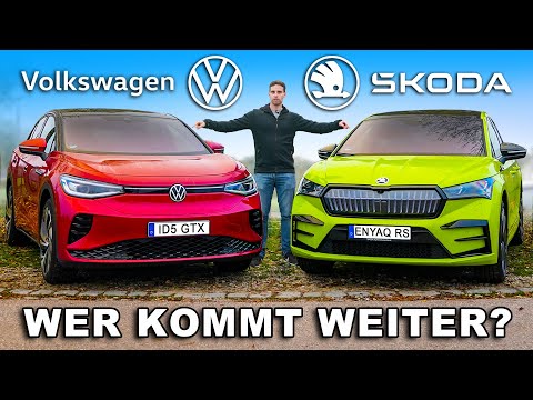 Schaffen wir 300 km? Skoda Enyaq Coupé RS iV vs. VW ID.5 GTX