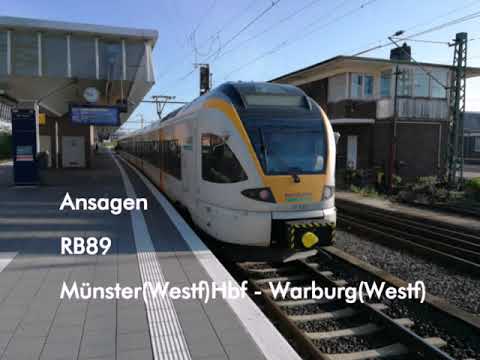 [Eurobahn] Ansagen RB89 Münster(Westf)Hbf - Warburg(Westf) [Alt]