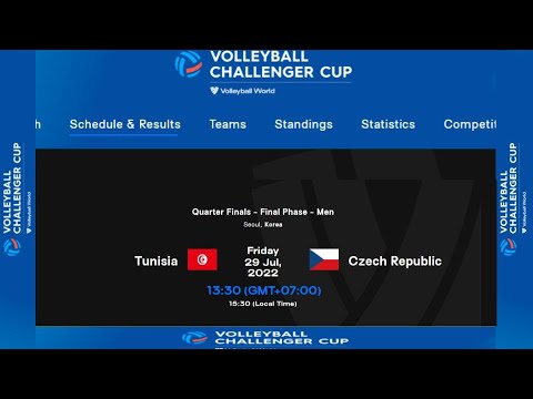🔴TUN v CZE | CHALLENGER CUP QUARTER FINALS 2022