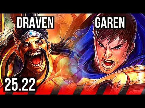 DRAVEN vs GAREN (TOP) | EUW Master | 25.22