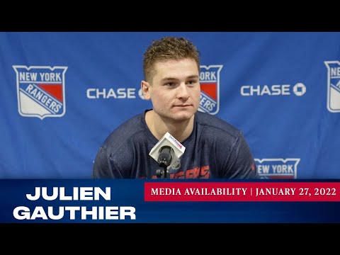 New York Rangers: Julien Gauthier Pregame Media Availability ' Jan. 27, 2022