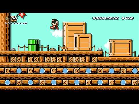 Mario vs. The Flying Cargo Ship by JohnnyZ - SUPER MARIO MAKER - NO COMMENTARY 1ax