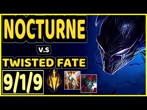 NOCTURNE vs TWISTED FATE - 9/1/9 KDA MID CHALLENGER GAMEPLAY - KR