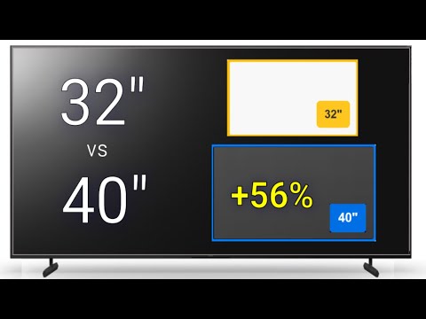 32 vs 40 Inch TV Side-by-Side Size Comparison