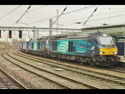 DRS Class 68s Nos. 68022 & 68020   4S43 - Daventry to Mossend Intermodal - Carlilse - 3rd Jan 2017