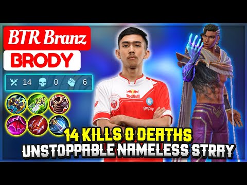 14 Kills 0 Deaths, Unstoppable Nameless Stray [ BTR Branz Brody ] Mobile Legends.