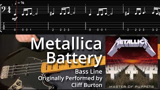 Metallica - Battery (Bass Line w/ Tabs and Standard Notation)