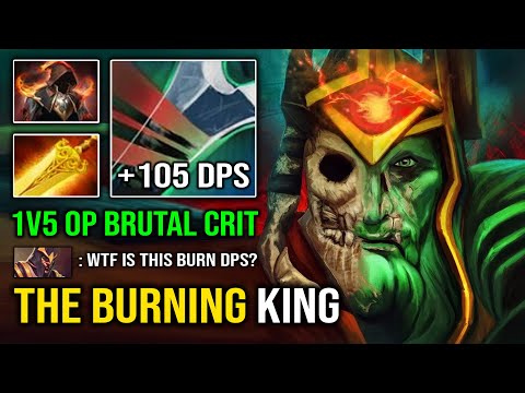 WTF +105 Burning Per Sec Jungle Wraith King with Insane Tank Radiance + Flames Cloak Dota 2