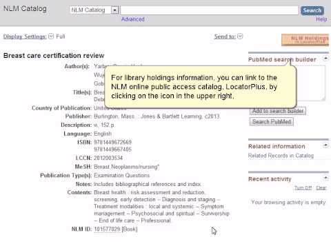The NLM Catalog: A Quick Introduction
