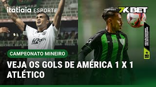CONFIRA OS GOLS DE GABRIEL BARROS E REINIER NO EMPATE ENTRA AMÉRICA E ATLÉTICO