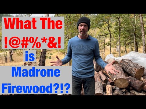 Splitting Madrone Firewood The Best Firewood Arbutus w Home Made Firewood Splitter