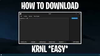 KRNL ROBLOX - No Key - Updated KRNL Working!