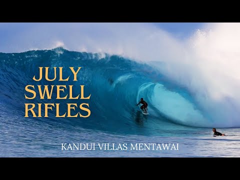 SURFING MENTAWAI JULY SWELL RIFLES !THE BIGGEST CLEANEST!