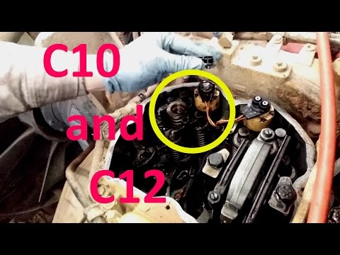 How To Install C10 and C12 Cat Injectors. Removal, Install, and Adjust Injectors.