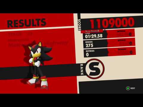 Sonic Forces: Metropolitan Highway Speedrun: 1:29:58