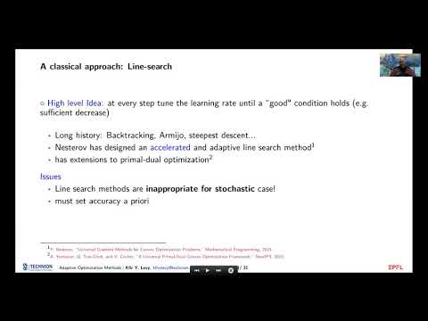 EUSIPCO 2020 Tutorial 7-3: Adaptive Optimization Methods for Machine Learning and Signal Processing