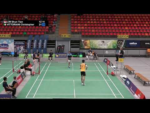 Match point - Lim Shun Tian vs Christopher Vittoriani - MS, SF - Latvia Int. 2022