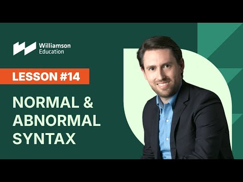 Lesson #14 | Normal and Abnormal Syntax Grammar | Williamson Education