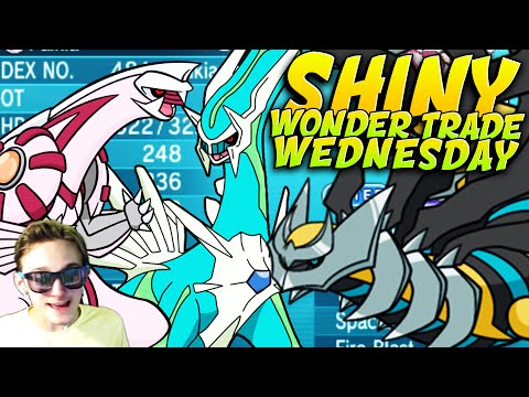 Shiny Wonder Trade Wednesday - SHINY DIALGA, PALKIA, AND GIRATINA! - EP 5