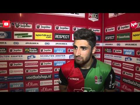 Reactie Alireza Jahanbakhsh na afloop van N.E.C. - FC Oss
