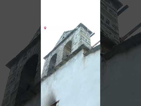 Church reduced to ashes as fires sweep through San Vicente in Spain #nocomment #youtubeshorts