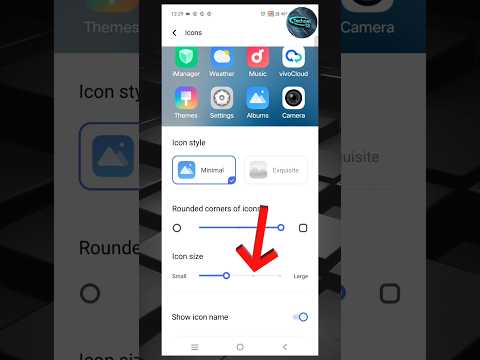 How to change icon shape and size of Vivo phones📱#shortsviral#trending#smartphone#tech#video