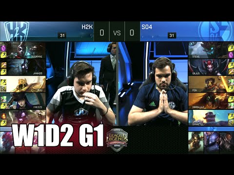 H2K Gaming vs FC Schalke 04 | Game 1 S6 EU LCS Summer 2016 Week 1 Day 2 | H2K vs S04 G1 W1D2