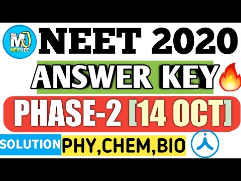 🔥NEET 2020 Phase 2 Answer Key| NEET Phase 2 2020 Question Paper |NEET 2021 Latest News|Aakash, Allen