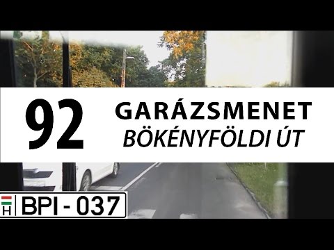 BKV 92-es Műszakzárása GARÁZSBA (Rákosszentmihály v.á - Bökényföldi út - Cinkotai garázs)